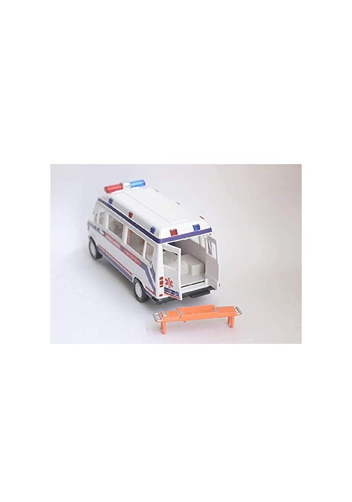Centy Pull Back Action Ambulance Toy with Openable Tail Gate and Detachable Stretcher - Image 2